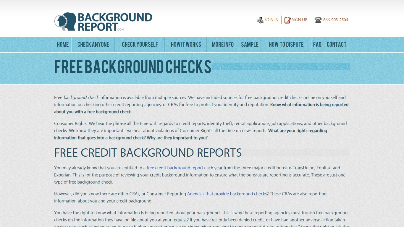 Free Background Check Information | free background checks online